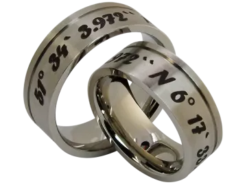 Model Juno - 2 coordinate rings stainless steel